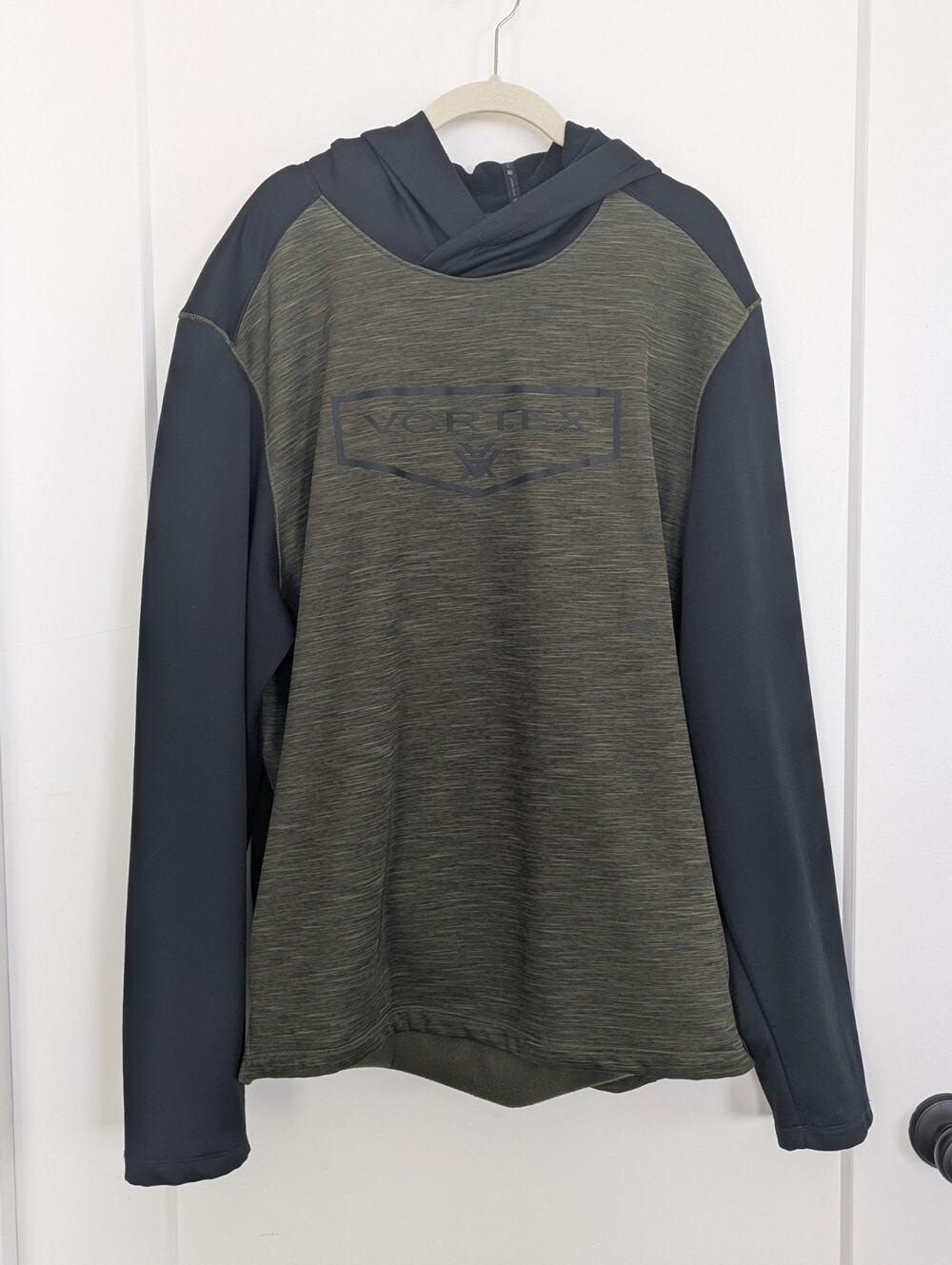 Vortex Optics Men 2XL Performance Hoodie Green Black Pullover Tactical Outdoor